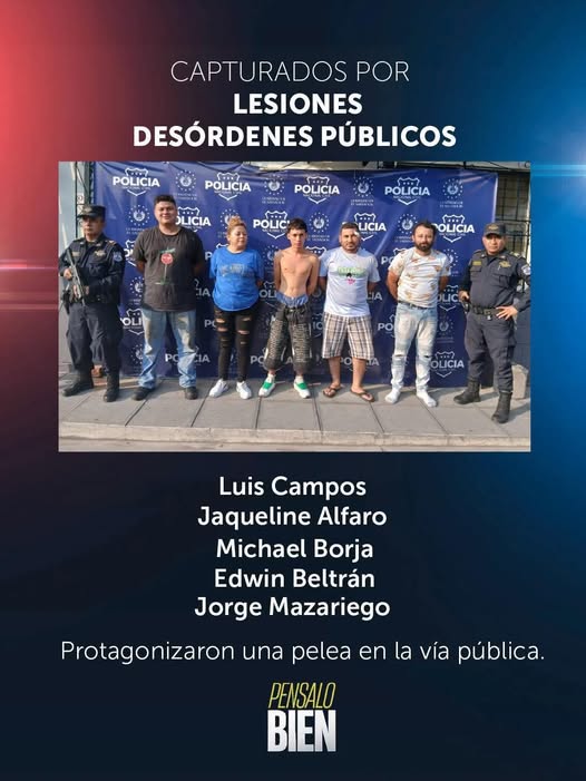 Por estos delitos están siendo procesadas cinco personas en Apopa PNC